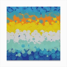 Blue, Yellow, And Orange Canvas Print