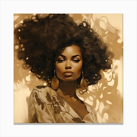 Afro Girl 42 Canvas Print