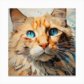 Cat With Blue Eyes 2 Canvas Print