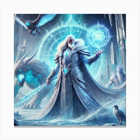 A Majestic Sci Fi Depiction Of Elder Glacius Demon Canvas Print