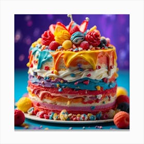 Rainbow Cake 2 Canvas Print