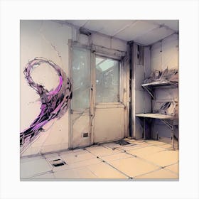 Room With A Purple Wall Canvas Print