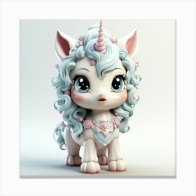 Unicorn 3d Model 18 Canvas Print