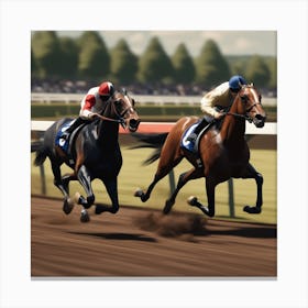 Horse Racing 5 Canvas Print