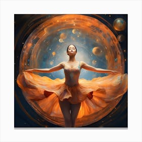 Dancer In Space Canvas Print