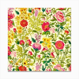 Floral Shabby Chic Canvas Print