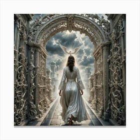 Walking Through The Pearly Gates Canvas Print