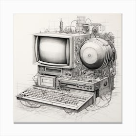 Igiracer Old Pc Blueprint 2 Canvas Print