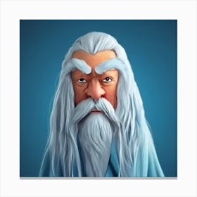 Gandalf Dwarf In Light Blue And Rainbow Robes Canvas Print