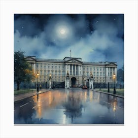 Buckingham Palace At Night Canvas Print