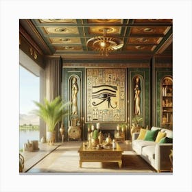 Egyptian Living Room Canvas Print