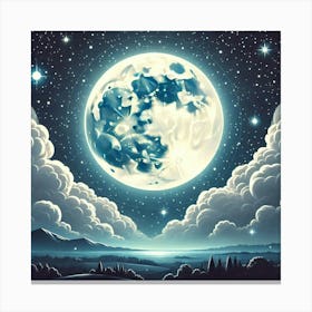 Full Moon In The Sky 16 Canvas Print