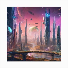 Futuristic City 41 Canvas Print