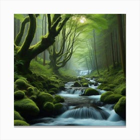 Mossy Forest 21 Canvas Print