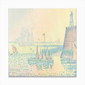 Boat In The Harbor Canvas Print