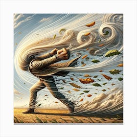 Against the wind Canvas Print