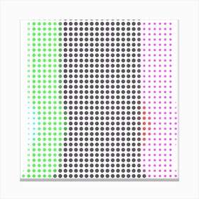 Dot Trip Square Canvas Print