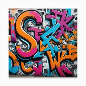 London Graffiti 1 Canvas Print