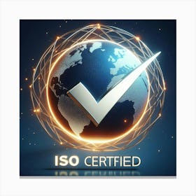 Iso Certified Logo 1 Canvas Print