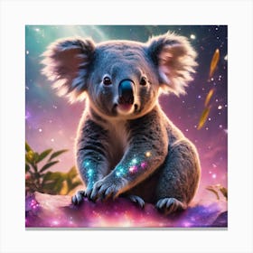 Koala In Space Canvas Print