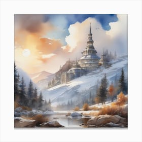 Sky Wow Watercolor 1 Canvas Print