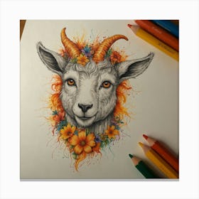 Goat Head 4 Canvas Print