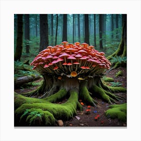 Stumpfire Spectacle Fungus Forest Canvas Print