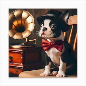 Boston Terrier~Reimagined 9 Canvas Print