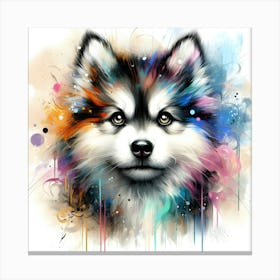 Husky Painting Canvas Print