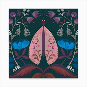 folk moth Canvas Print