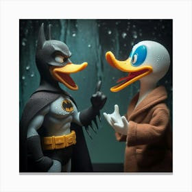 Batman And Donald Duck 5 Canvas Print
