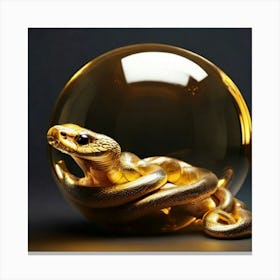Snake In A Glass Ball 5 Canvas Print
