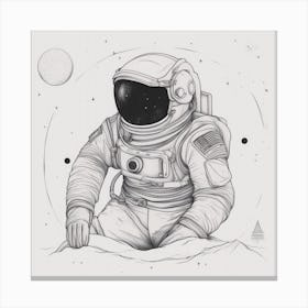 Astronaut In Space Canvas Print