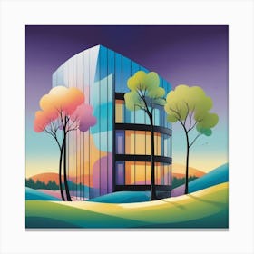 Modern Office Building Canvas Print