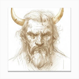 Horned Demon Canvas Print