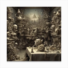 Room Full Of Skulls Canvas Print