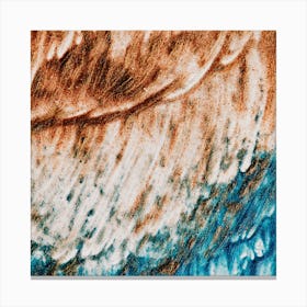 Blue And Brown Waves Canvas Print