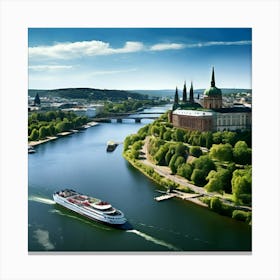 Architecture Tour Tourism River Capital Boat Skyline Scenic Vacancy Green Popular Road Wa (1) Canvas Print