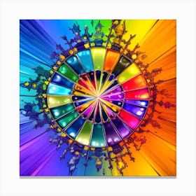 Rainbow Wheel Of Fortune 1 Canvas Print