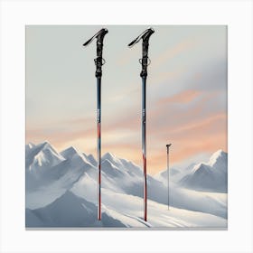 Ski Poles Canvas Print