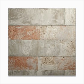 Aged Concrete Texture Embracing Retro Brickwork Pattern Varying Shades Of Faded Terracotta And Weat (1) Canvas Print