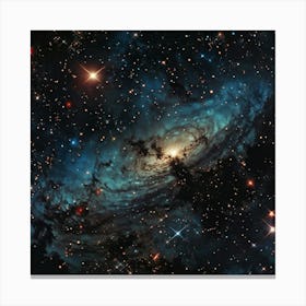 Abstract Illustration Showcasing The Rich Tapestry Of Cosmos With Contrasting Patterns Of Bright Fl (3) Canvas Print