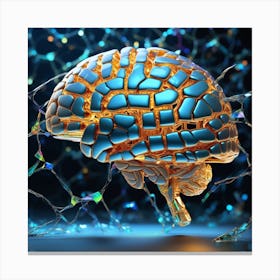 3d Rendering Of A Brain 8 Canvas Print