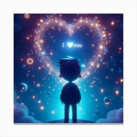 I Love You 3 Canvas Print