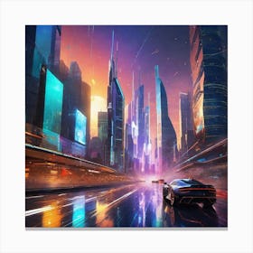 Futuristic City 84 Canvas Print