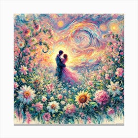 Starry Night in Love Canvas Print