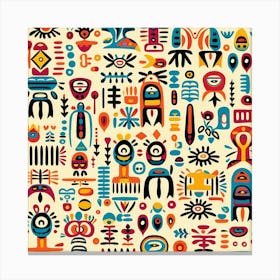 Tribal Seamless Pattern 1 Canvas Print
