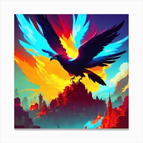 Eagle In The Sky Canvas Print