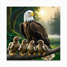 Bald Eagle Family Canvas Print