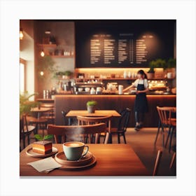 Coffee Shop Interior Canvas Print